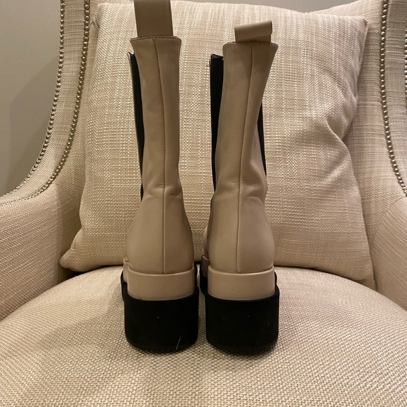 Paloma Barcelo Aimar Ivory Pull On Boot / Off White w Black / Womens Size 8 - Picture 6 of 15